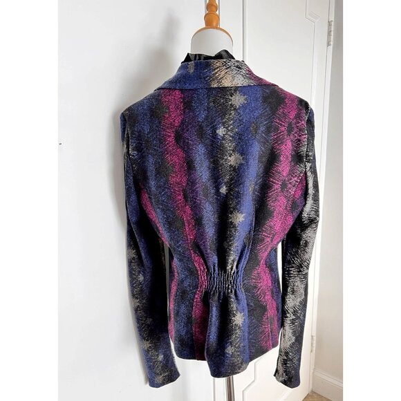 VTG Alberto Makali Jacket Womens L Abstract Boho Velvet Dark Romance Made in USA - Picture 5 of 16